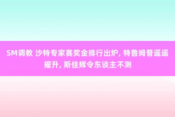 SM调教 沙特专家赛奖金排行出炉， 特鲁姆普遥遥擢升， 斯佳辉令东谈主不测