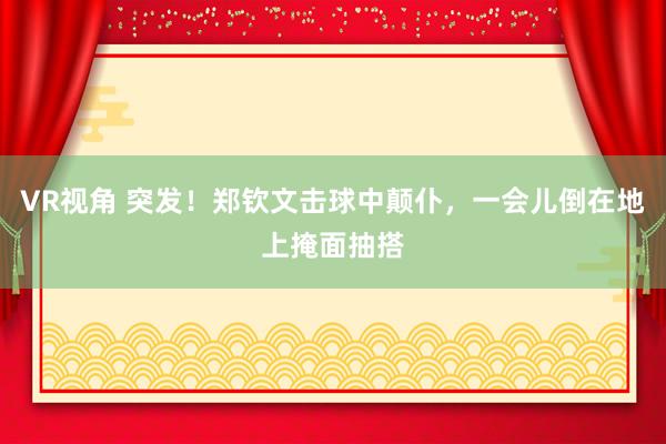 VR视角 突发！郑钦文击球中颠仆，一会儿倒在地上掩面抽搭