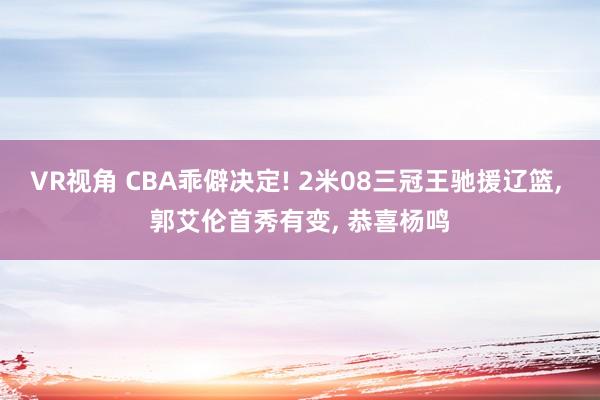 VR视角 CBA乖僻决定! 2米08三冠王驰援辽篮， 郭艾伦首秀有变， 恭喜杨鸣