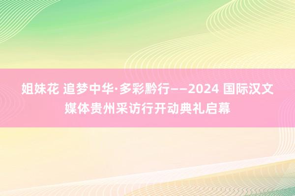 姐妹花 追梦中华·多彩黔行——2024 国际汉文媒体贵州采访行开动典礼启幕