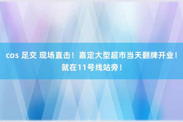 cos 足交 现场直击！嘉定大型超市当天翻牌开业！就在11号线站旁！