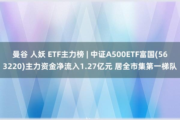 曼谷 人妖 ETF主力榜 | 中证A500ETF富国(563220)主力资金净流入1.27亿元 居全市集第一梯队