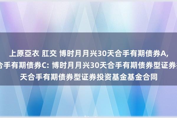 上原亞衣 肛交 博时月月兴30天合手有期债券A，博时月月兴30天合手有期债券C: 博时月月兴30天合手有期债券型证券投资基金基金合同