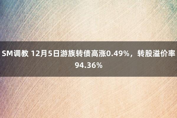 SM调教 12月5日游族转债高涨0.49%，转股溢价率94.36%